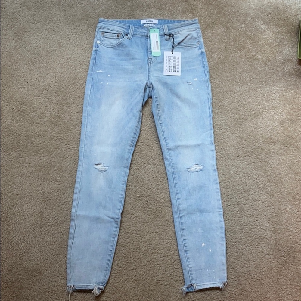 Pistola Makayla Skinny Paint Splatter Jeans